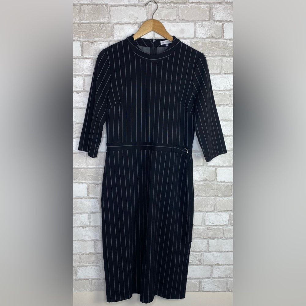 NWOT Misslook Black & White Striped Dress Size 10